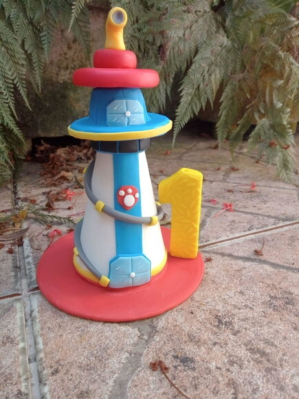 Topo de Bolo Torre de Comando Patrulha Canina