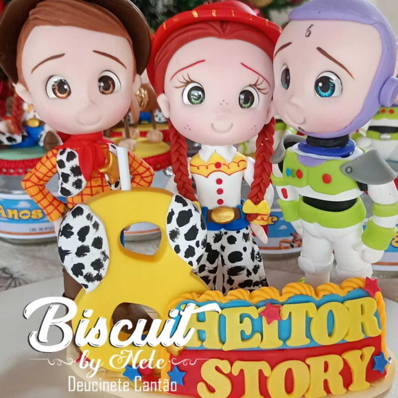 Topo de Bolo Toy Story em Biscuit