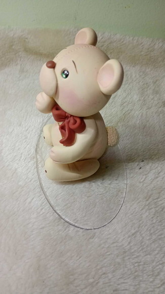 Topo de Bolo Ursinho em Biscuit