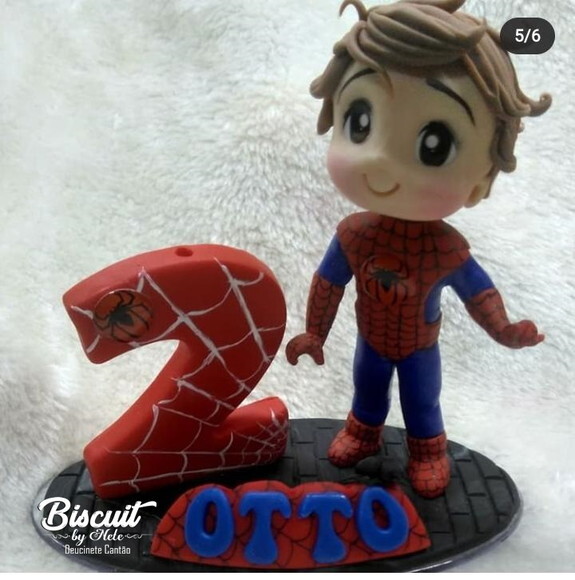 Topo Homem Aranha de Biscuit
