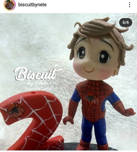 Topo Homem Aranha de Biscuit