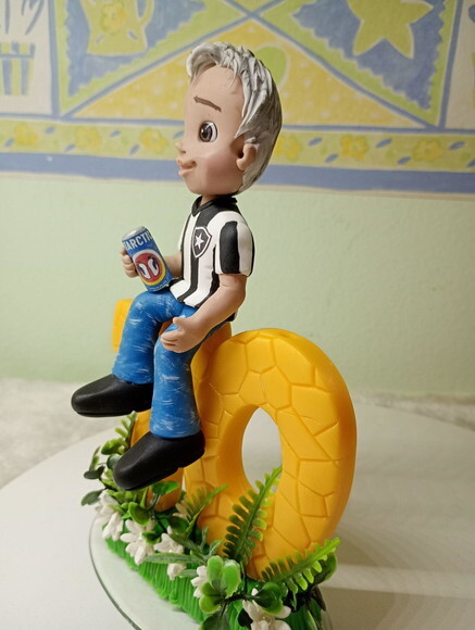 Topo Personalizado Vovô 70 Anos em Biscuit