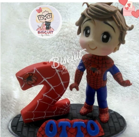 Topo Homem Aranha de Biscuit