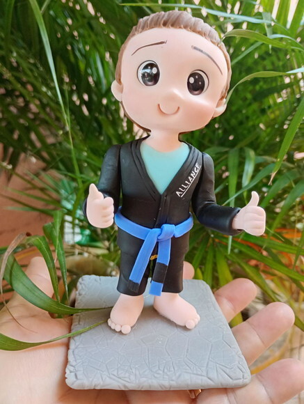 Toy Colecionável Lutador de Jiu-jitsu em Biscuit