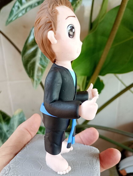 Toy Colecionável Lutador de Jiu-jitsu em Biscuit