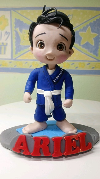 Toy Colecionável Lutador de Judô em Biscuit