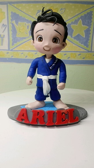 Toy Colecionável Lutador de Judô em Biscuit