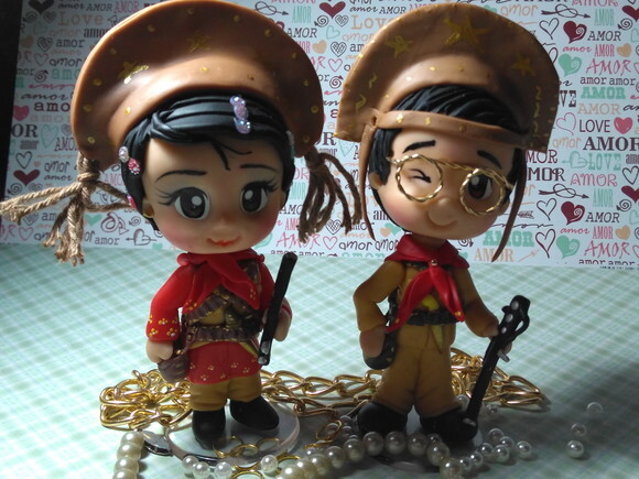 Toy Colecionável Maria Bonita e Lampião