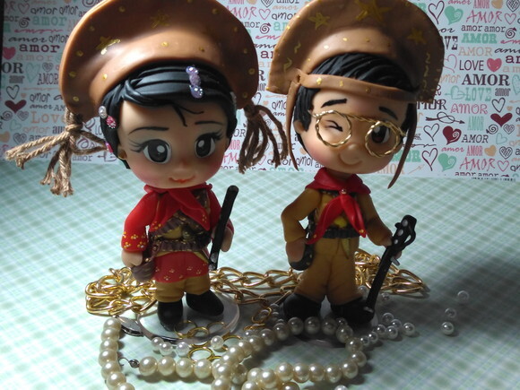 Toy Colecionável Maria Bonita e Lampião