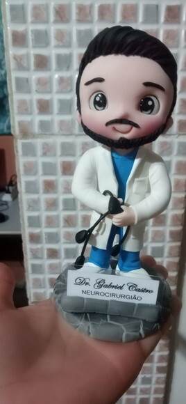 Toy Colecionável Médico Neurocirurgião em Biscuit