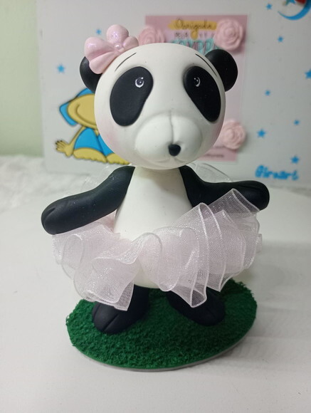 Toy Colecionável Panda Bailarina em Biscuit.
