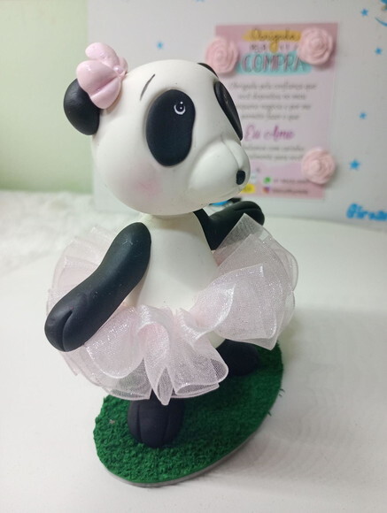 Toy Colecionável Panda Bailarina em Biscuit.