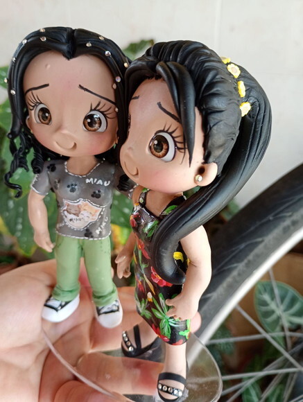 Toy Mãe e Filha em Biscuit