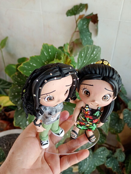 Toy Mãe e Filha em Biscuit