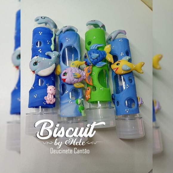 Tubetes Fundo do Mar em Biscuit (10 cm