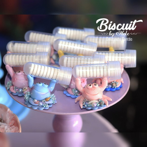 Tubetes Fundo do Mar em Biscuit (8 Cm)