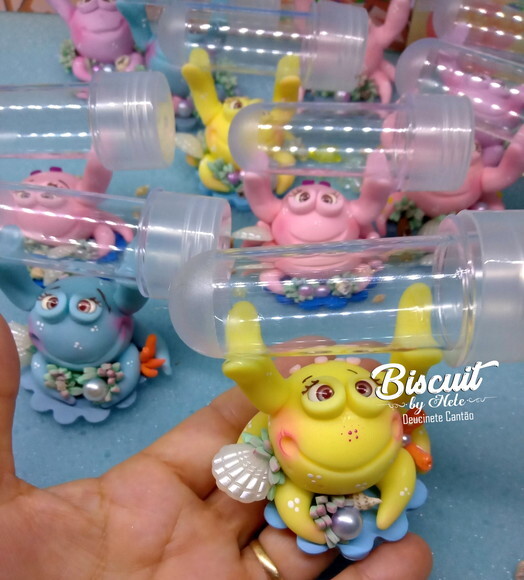 Tubetes Fundo do Mar em Biscuit (8 Cm)