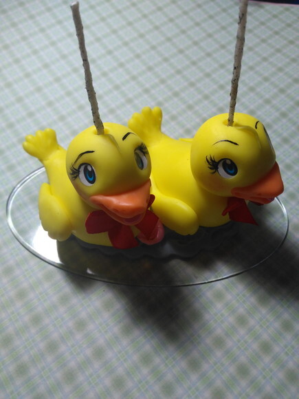 Vela Dois Patinhos em Biscuit