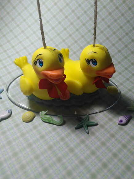 Vela Dois Patinhos em Biscuit