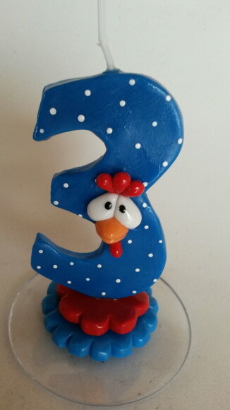 Vela Galinha Pintadinha em Biscuit