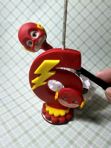 Vela Personalizada Flash em Biscuit
