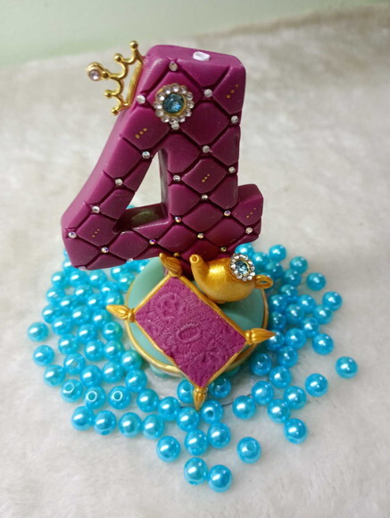 Vela Princesa Jasmine em Biscuit