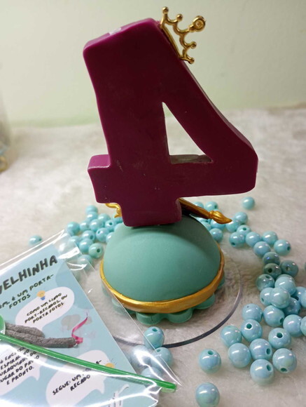 Vela Princesa Jasmine em Biscuit
