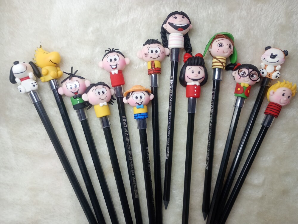 Ponteiras de lápis Personagens em Biscuit