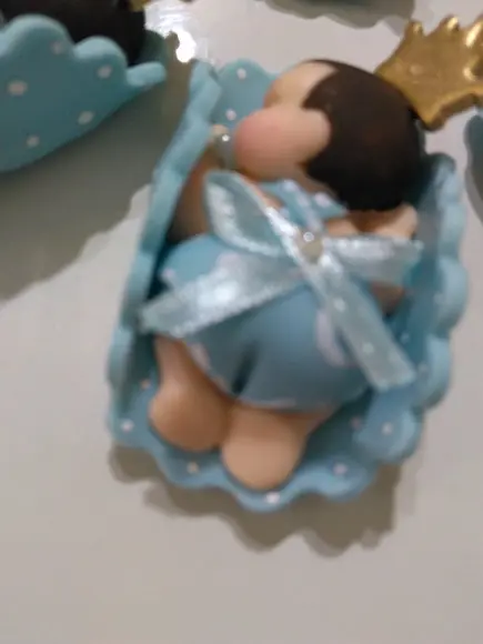 30 Lembrancinha Bebê Realeza em Biscuit