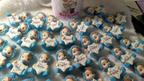 30 Lembrancinhas Bebê com Plaquinha