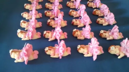 30 Lembrancinhas Bebê Soneca Menina Biscuit