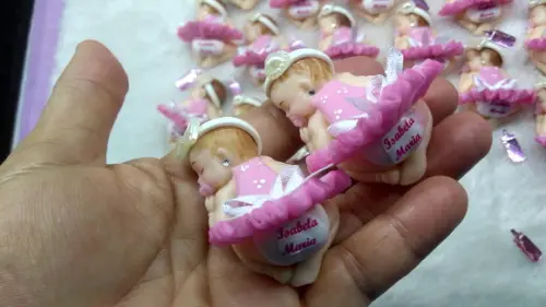 30 Lembrancinhas Bebê Soneca Menina em Biscuit.