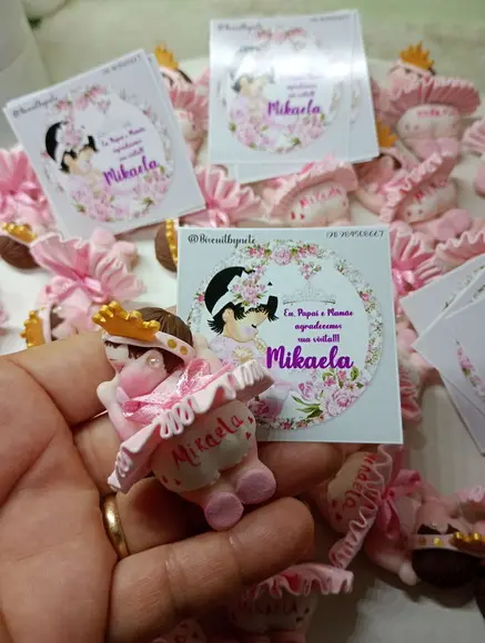 50 Lembrancinha Bebê Realeza em Biscuit