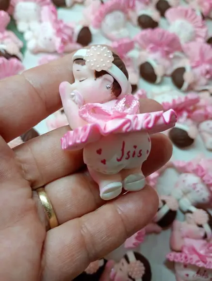 80 Lembrancinhas Bebê Soneca Menina Biscuit