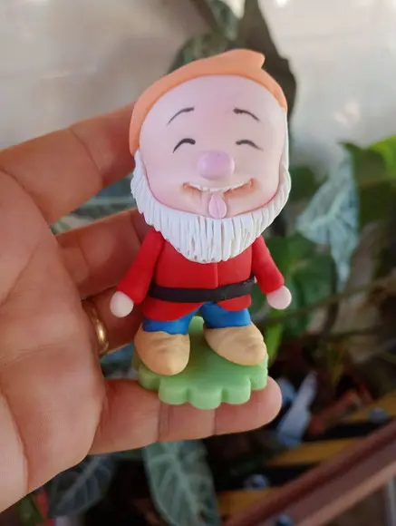 Apliques 7 Anões Branca de Neve em Biscuit
