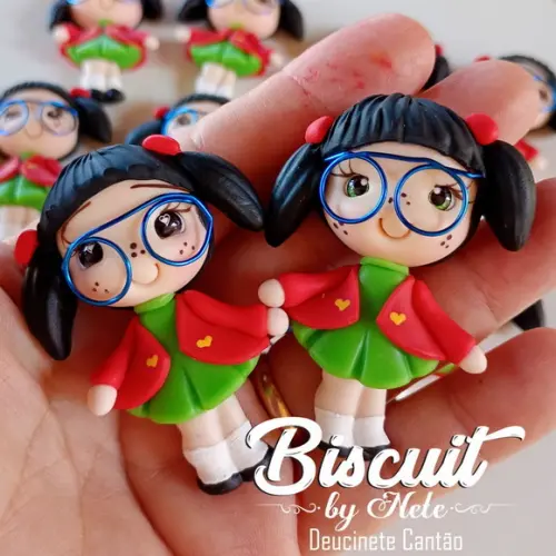 Apliques Chiquinha Turma do Chaves - Biscuit
