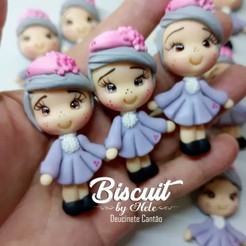 Apliques D. Clotilde - Turma do Chaves - Biscuit