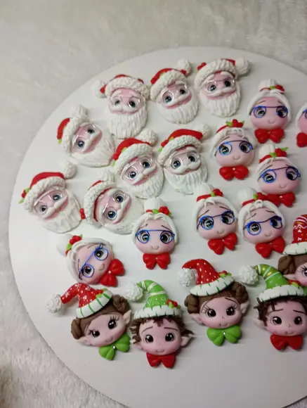 Apliques Diversos de Natal em Biscuit