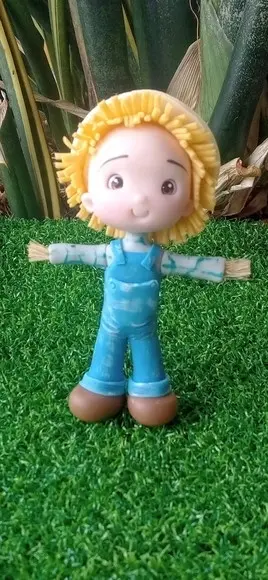 Apliques Espantalho em Biscuit