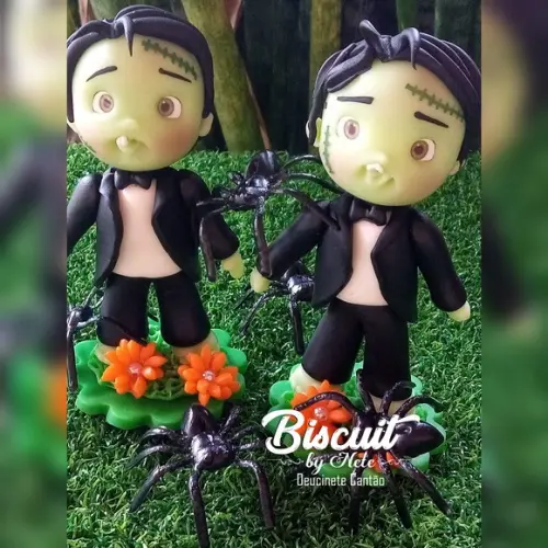 Apliques Frankstein em Biscuit