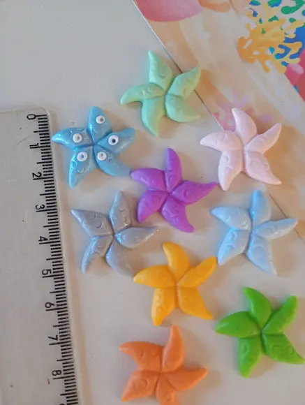 Apliques Mini Peixinhos de Biscuit Linguado