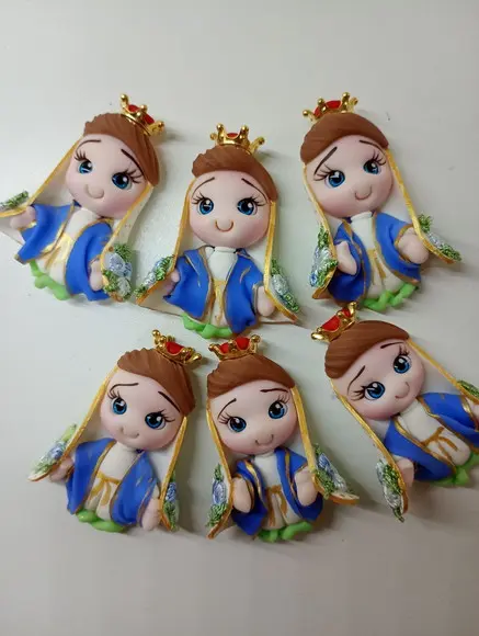Apliques Nossa Senhora das Graças em Biscuit