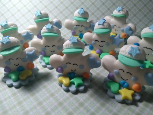 Apliques Nuvenzinhas Doces Sonhos em Biscuit