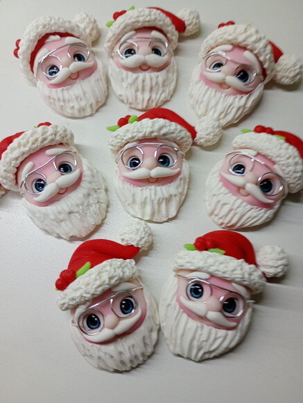 Apliques Papai Noel em Biscuit