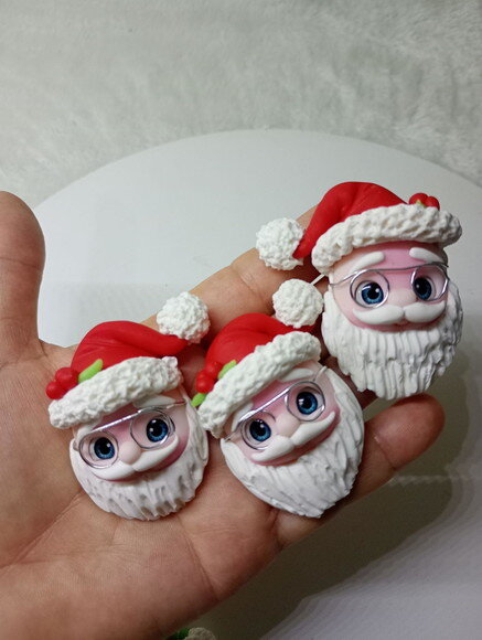 Apliques Papai Noel em Biscuit