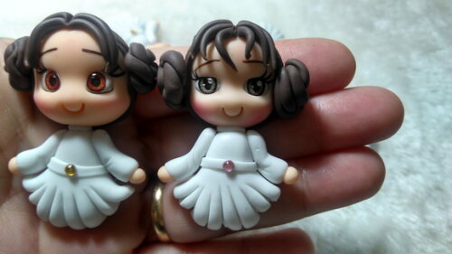 Apliques para Laço Princesa Léa Star Wars - Biscuitbynete