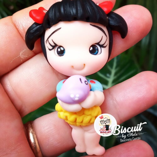 Apliques para Laços Branca de Neve Mod 2 em Biscuit