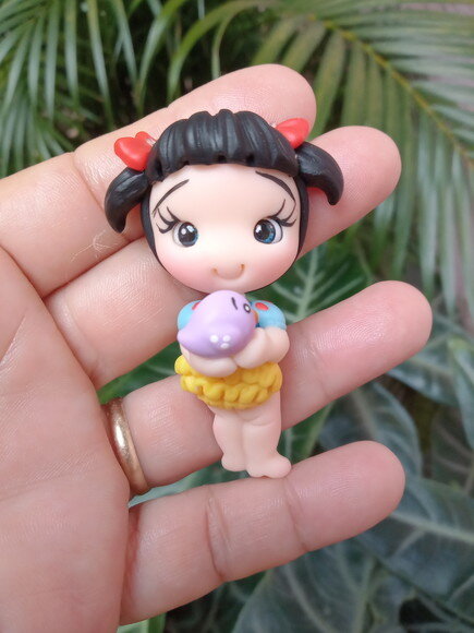 Apliques para Laços Branca de Neve Mod 2 em Biscuit