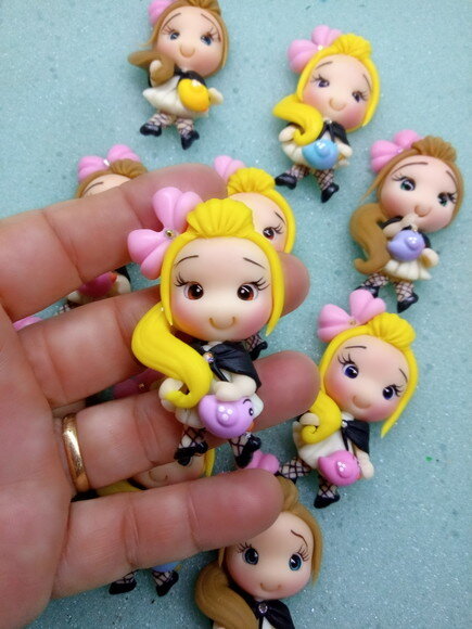Apliques para Laços Menina com Passarinho