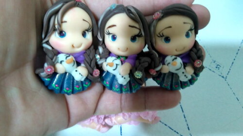 Apliques Princesa Anna com Olaf Frozen